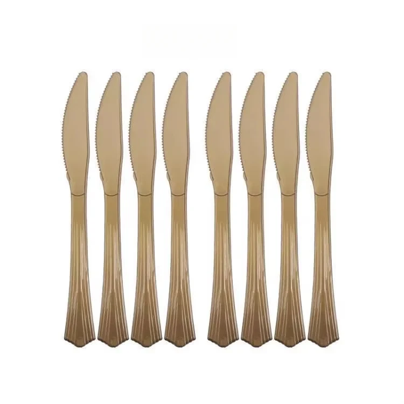 Thumbnail: 20Pcs Gold Hot Stamping Disposable Tableware Set Friends Gathering Party Venue D