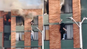 Valiente joven arriesgó su vida para salvar a mujer y su mascota en un incendio