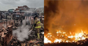 Fuerte incendio en barrio de Bogotá: Más de 70 casas se consumieron por las llamas