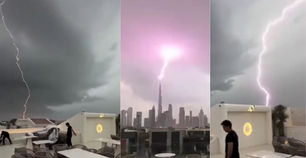 En video: Empleados de restaurante salieron corriendo por tormenta eléctrica en Dubái