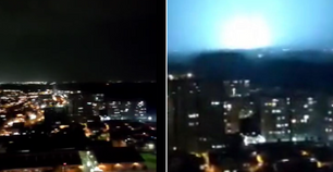 ¿Un ovni? En Bogotá grabaron extraña luz en el cielo