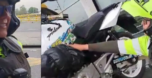 Patrullera se hizo viral por inmovilizarle la motocicleta a un conductor