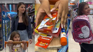 Madre se viralizó por gastar más de 1 millón de pesos en los útiles escolares de su hija