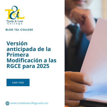 Versión anticipada de la Primera Modificación a las RGCE para 2025