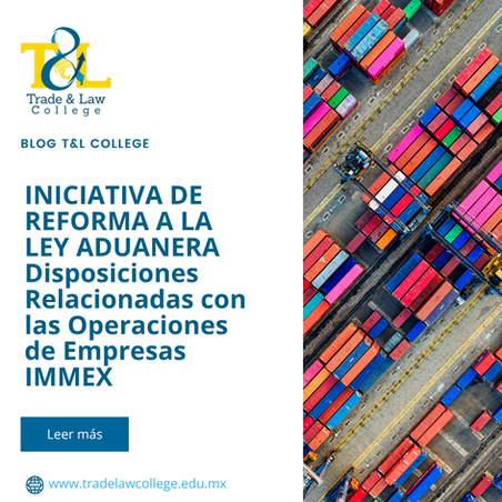 INICIATIVA DE REFORMA A LA LEY ADUANERADisposiciones Relacionadas con las Operaciones de Empresas IMMEX