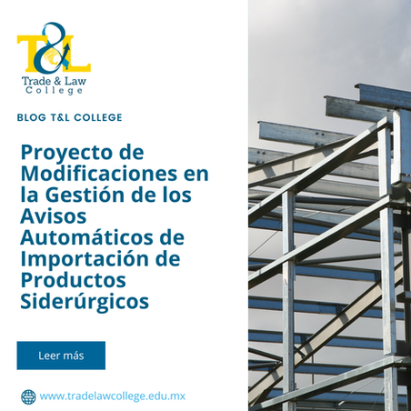 Proyecto de Modificaciones en la Gestión de los Avisos Automáticos de Importación de Productos Siderúrgicos