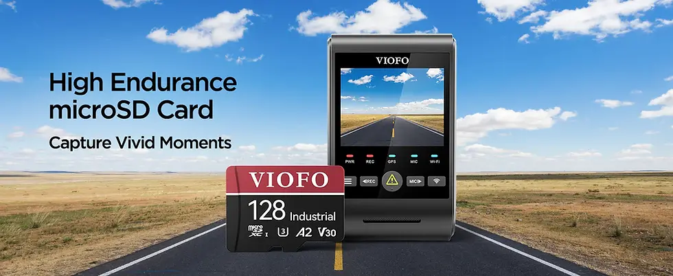 Thumbnail: VIOFO 128GB dashcam with industrial-grade memory card