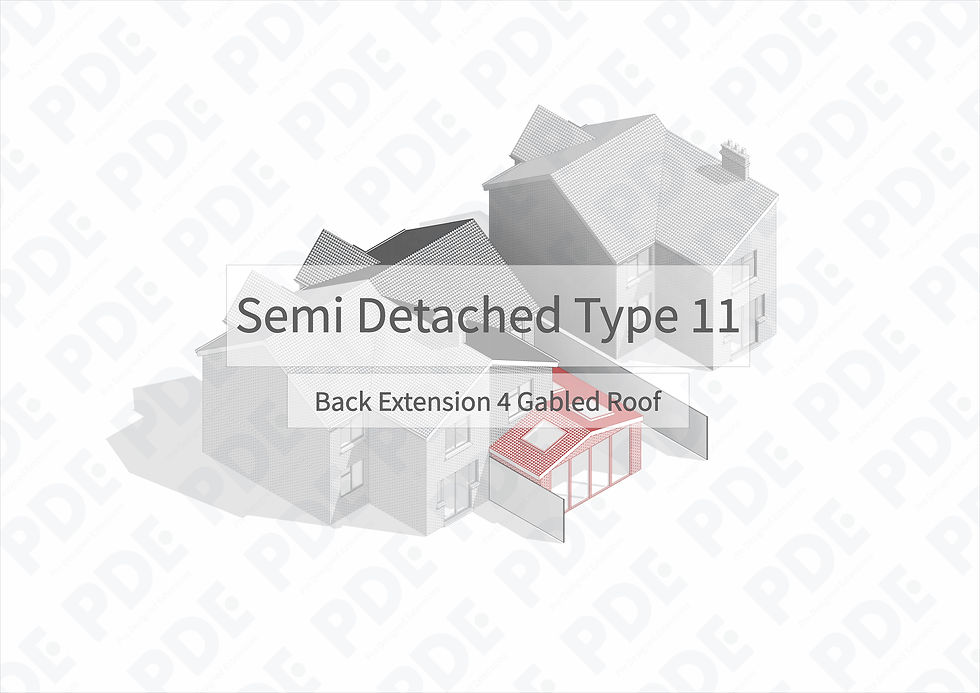 Semi Detached 11 Back Extension 4 Gabled Roof