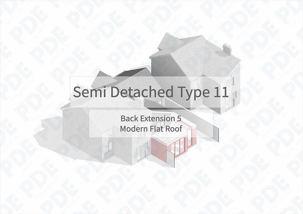 Semi Detached 11 Back Extension 5 Modern Flat Roof