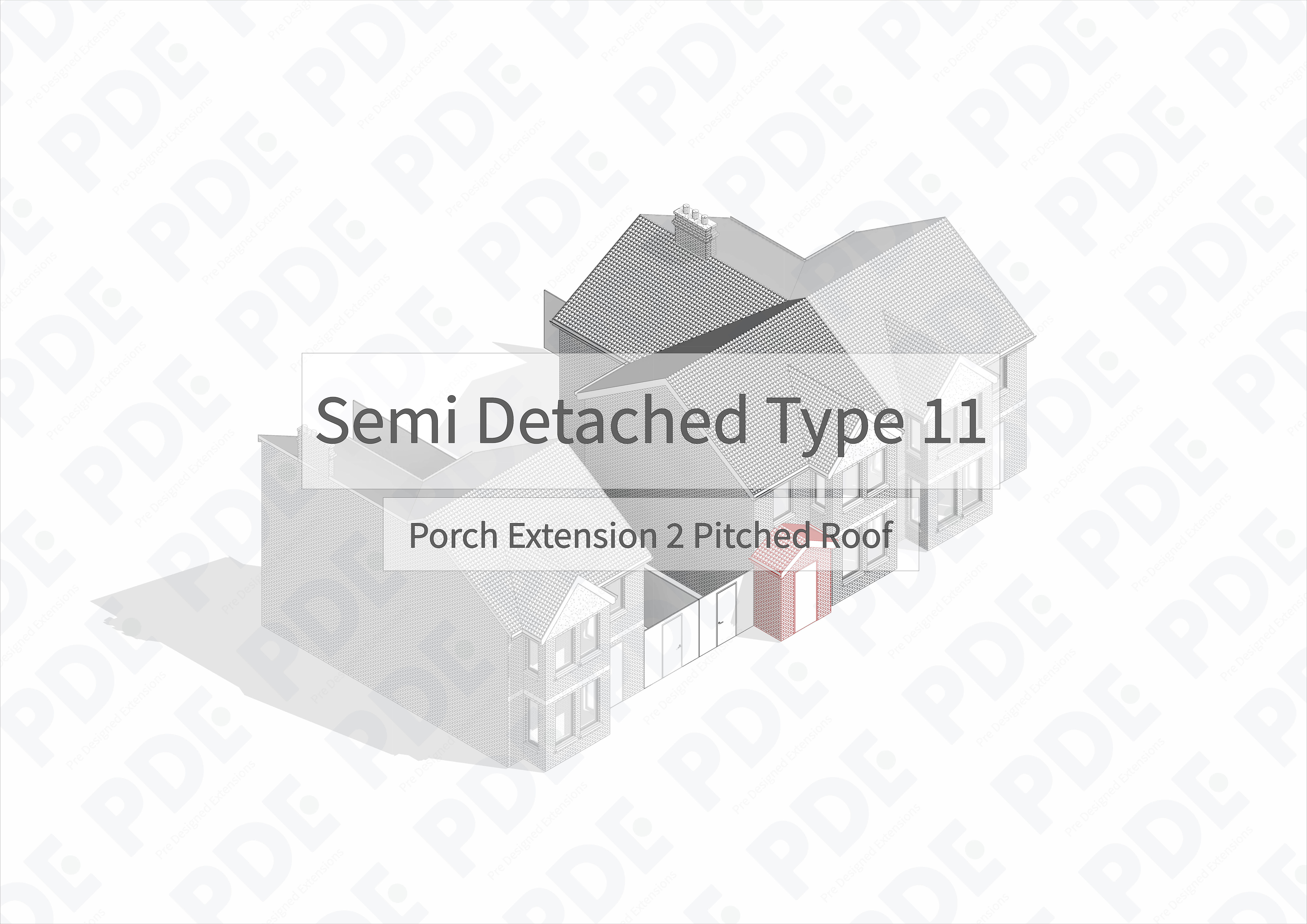 Semi Detached 11 Porch Extension 2 Pitched Roof