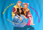 Paria, Mischa und Anna, die Darsteller*innen in unserem neuesten Musical-Hit, dem Katzenkrimi "JOLA und JULiUS"