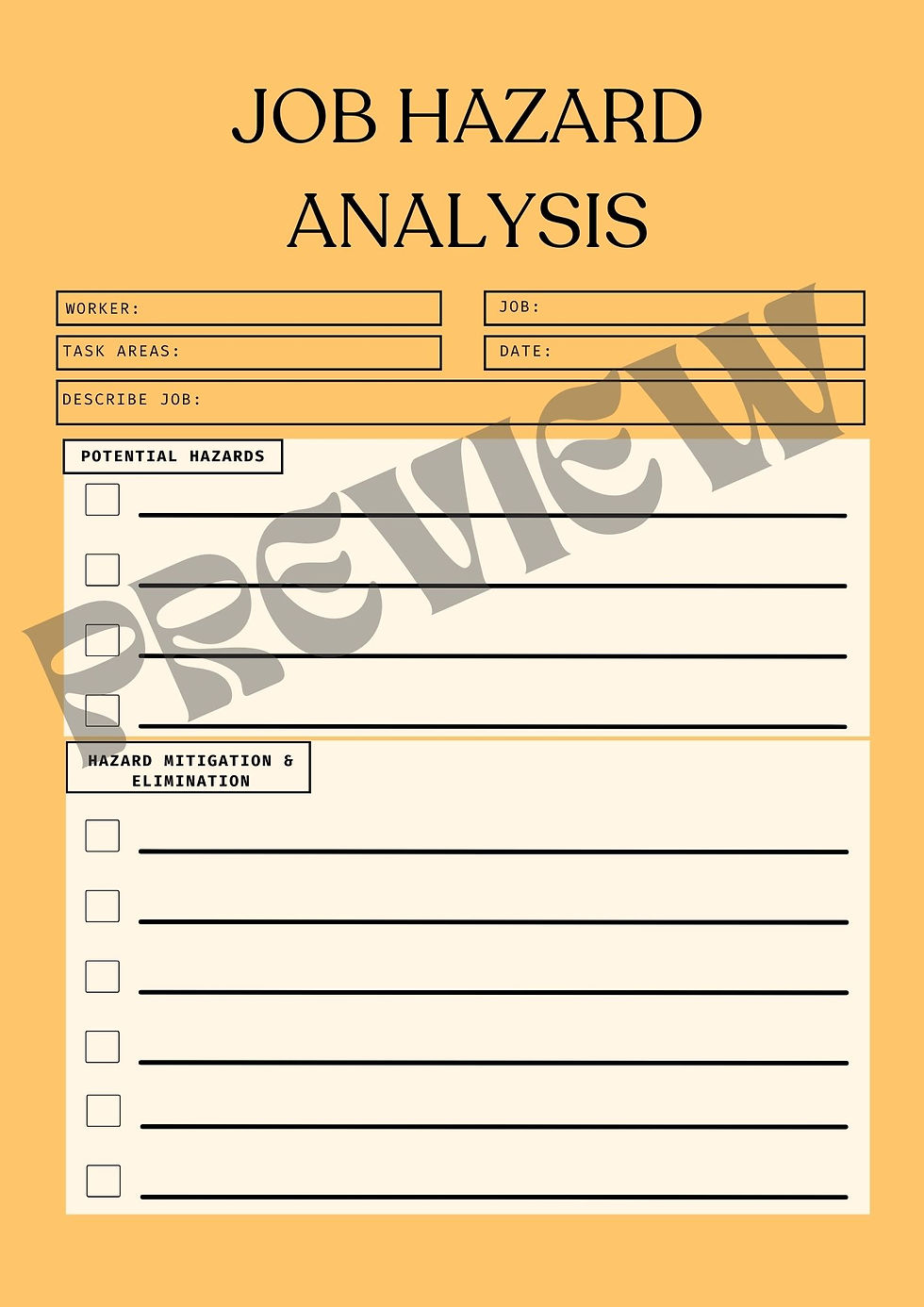 Hình thu nhỏ: Salon Safety Assets JHA, WORKFLOW TASK, CHEMICAL INCIDENT, SAFETY CARDS
