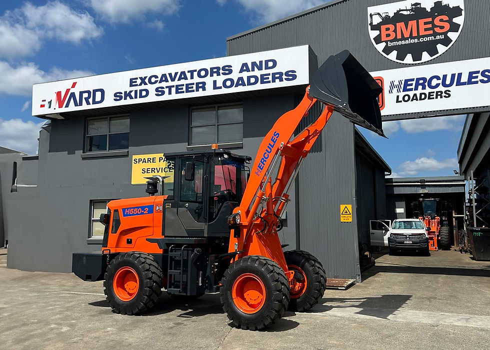 Thumbnail: HERCULES H550-2 Wheeled Loader for agri, light farm & landscape - 5500KG Operating Weight, 2000KG Rated Load & 100HP Cummins