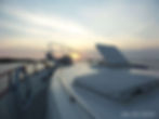 Sunset view from a trawler photo gallery deck on 04.24.2020