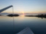 Sunset view from a boat in the trawler photo gallery