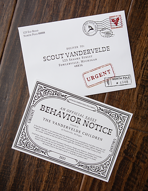 Behavior Notice from Santa