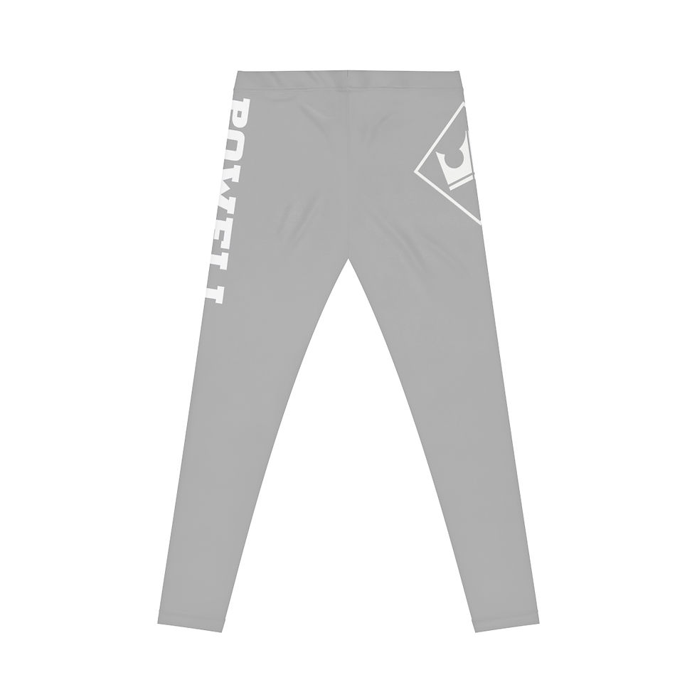 Thumbnail: Powell white on grey Casual Leggings 