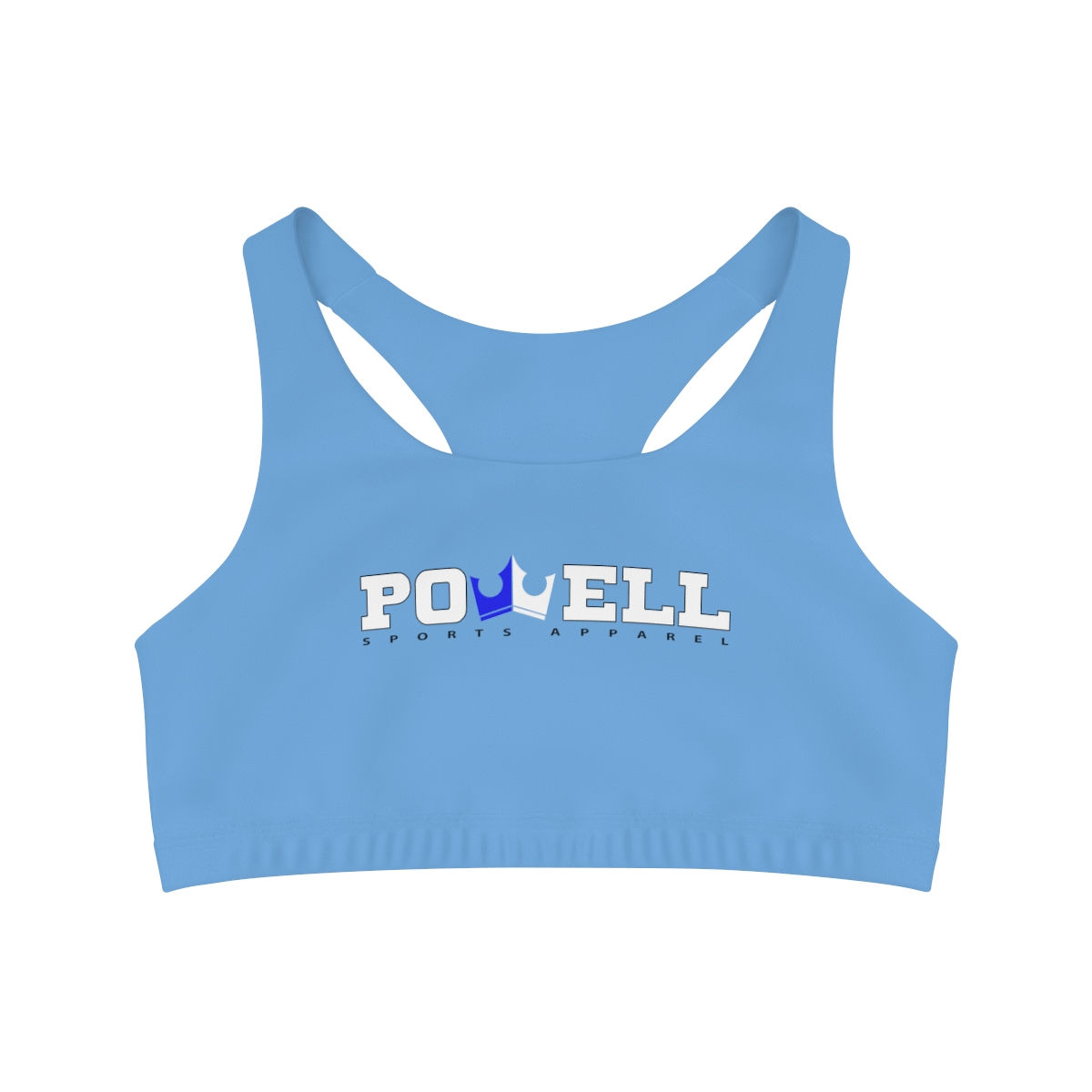 Powell logo Sports Bra LT BLU