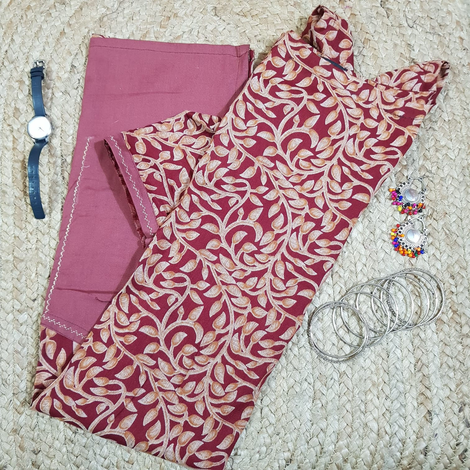 Climbing vine cotton kurta