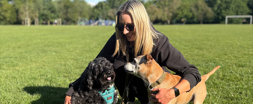 Here is a picture of me with my beautiful Staff and her best bud Reggie.