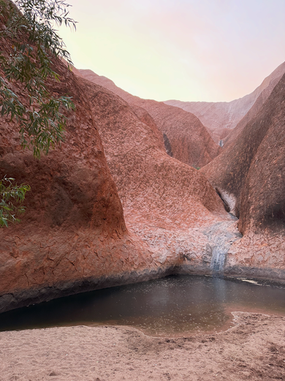 Beautiful land and rock formations in Uluru, Australia