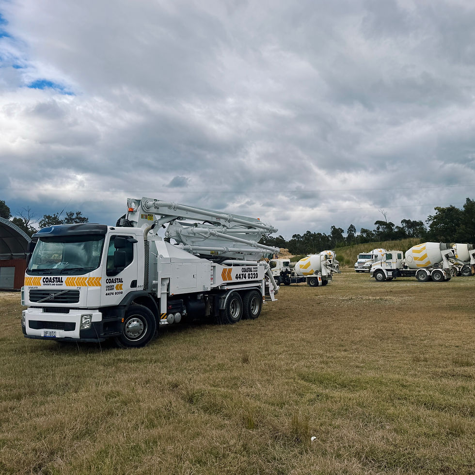 Coastal Concrete Delivery trucks for projects of all sizes on the south coast.