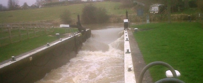 An open lock allowing water to flow through