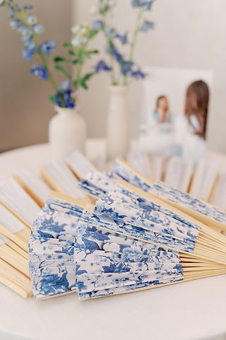 Personalized fans from Bridal Shower in Nashville for Hannah Ann Sluss