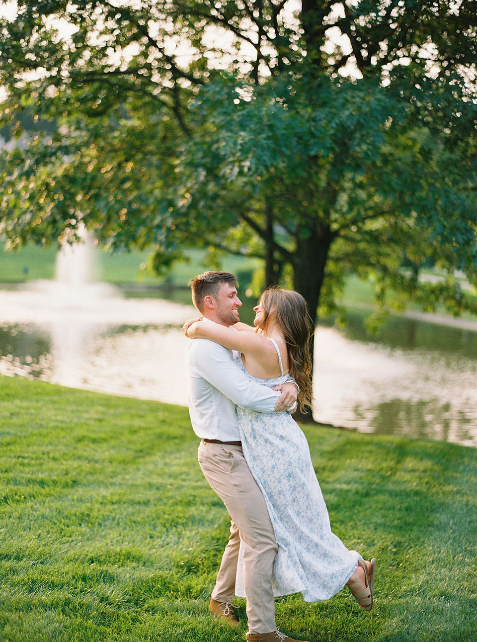 Elegant couple portraits during a Nashville engagement session