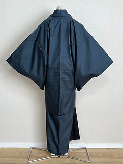 父親着物紺亀甲詳細画像-背面