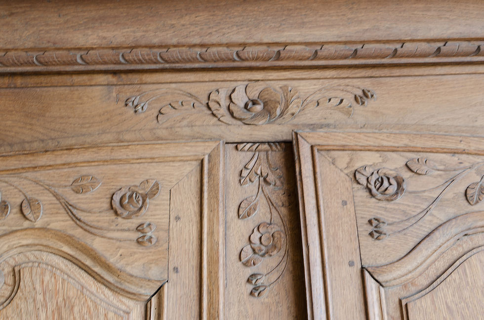 Thumbnail: Antique French Armoire with Hanging Rail & Drawers (#1996)