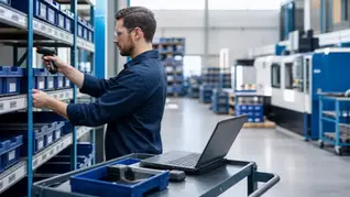Custom inventory management software for manufacturers — warehouse barcode scanning