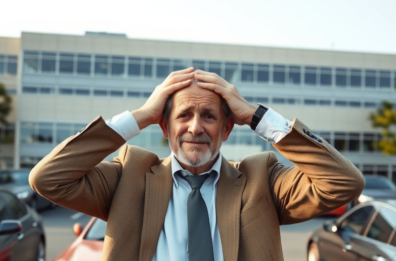 Frustrated commercial real estate broker