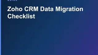 Designed cover graphic reading Zoho CRM Data Migration Checklist
