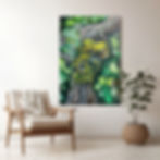 Thumbnail: Yellow Brain Mushroom on a tree trunk in a blurred forest scene with soft green, yellow, and purple tones.