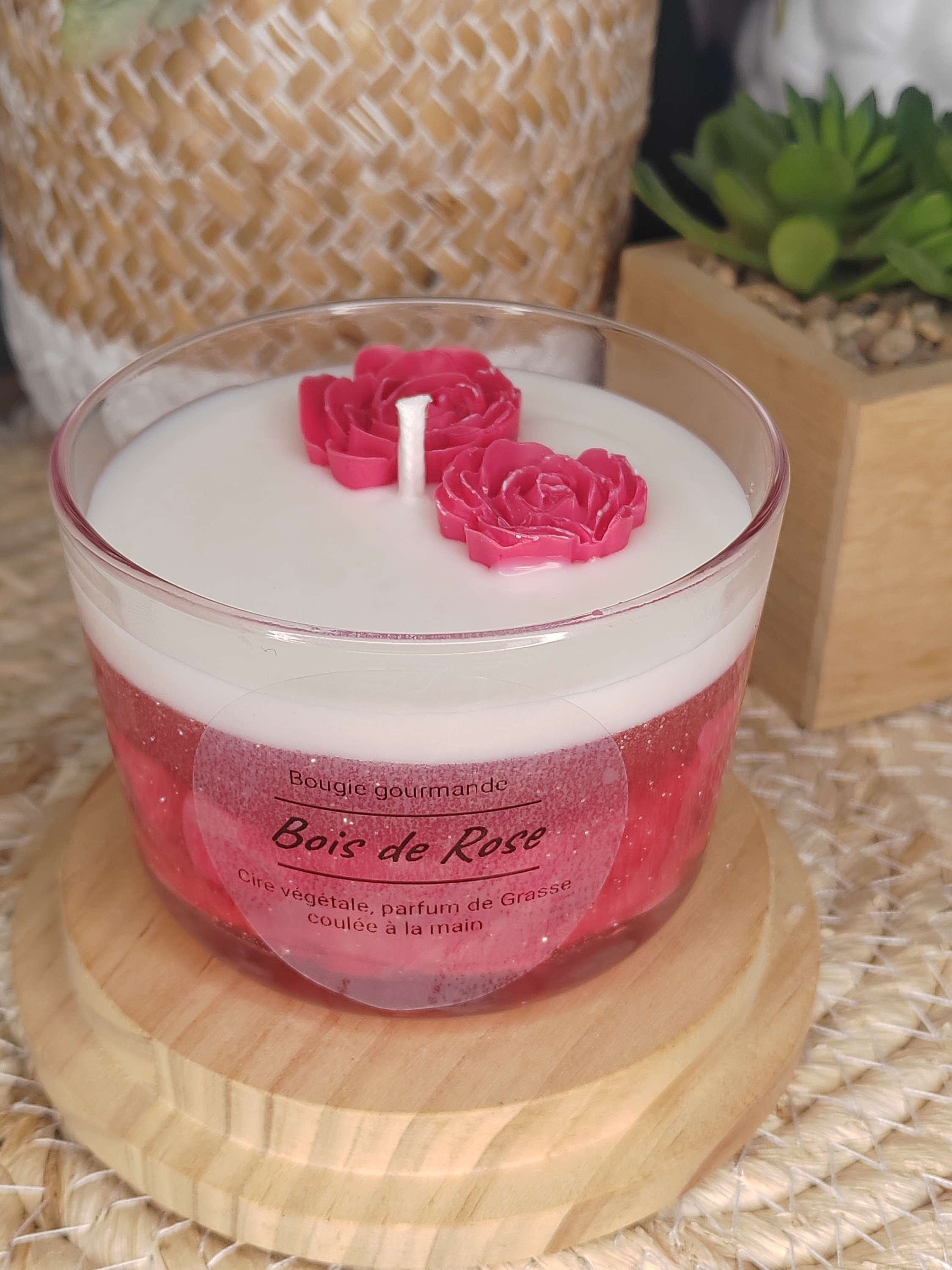 Bougie gourmande Bois de Rose