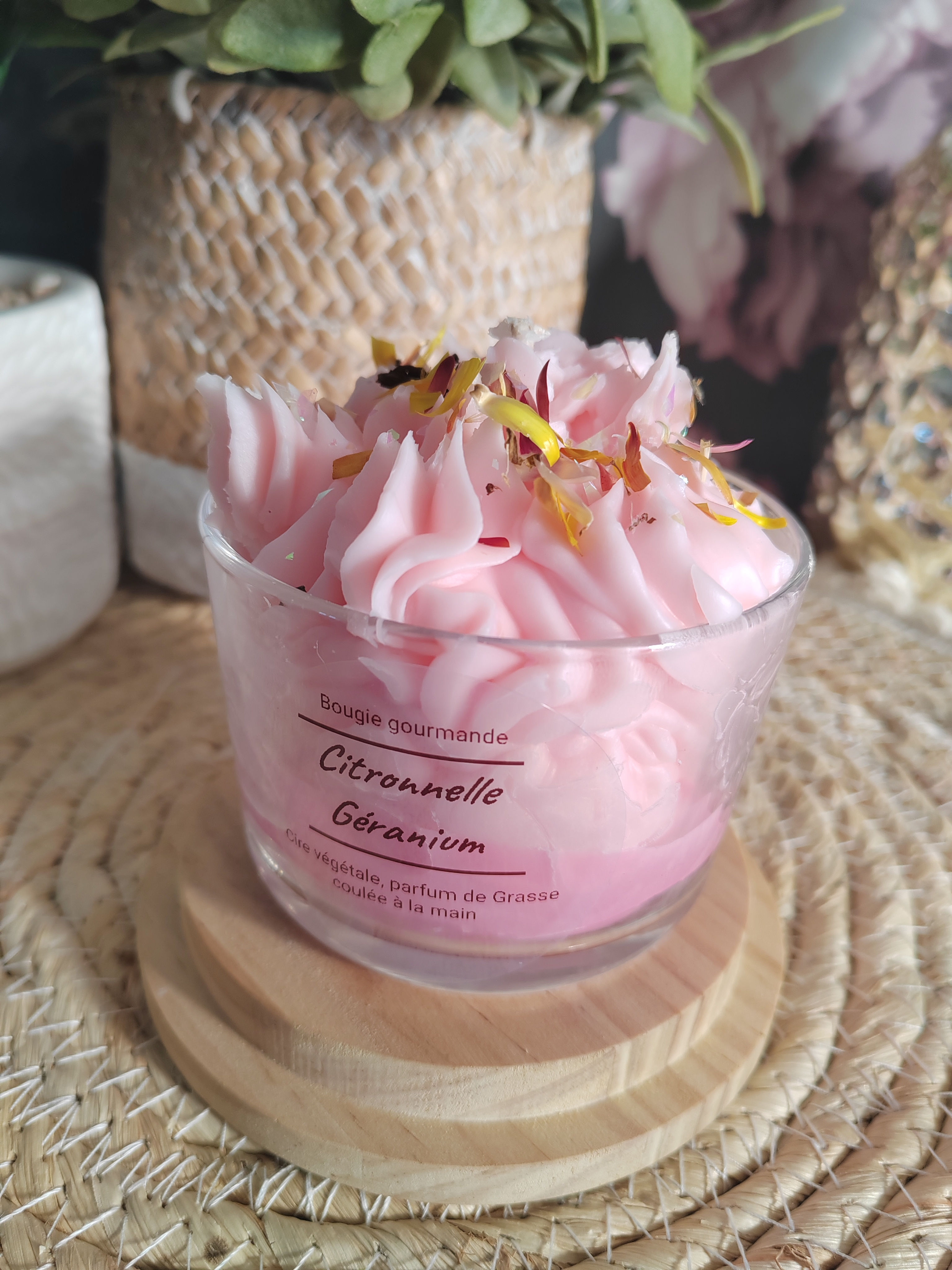 BOUGIE GOURMANDE CITRONNELLE GERANIUM