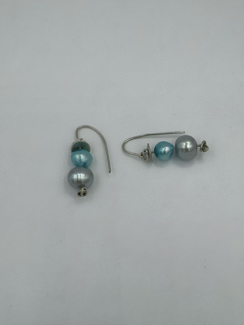 Handgemaakte zilveren 925 oorbellen met zoetwaterparels, parel, modern, subtiel, lief