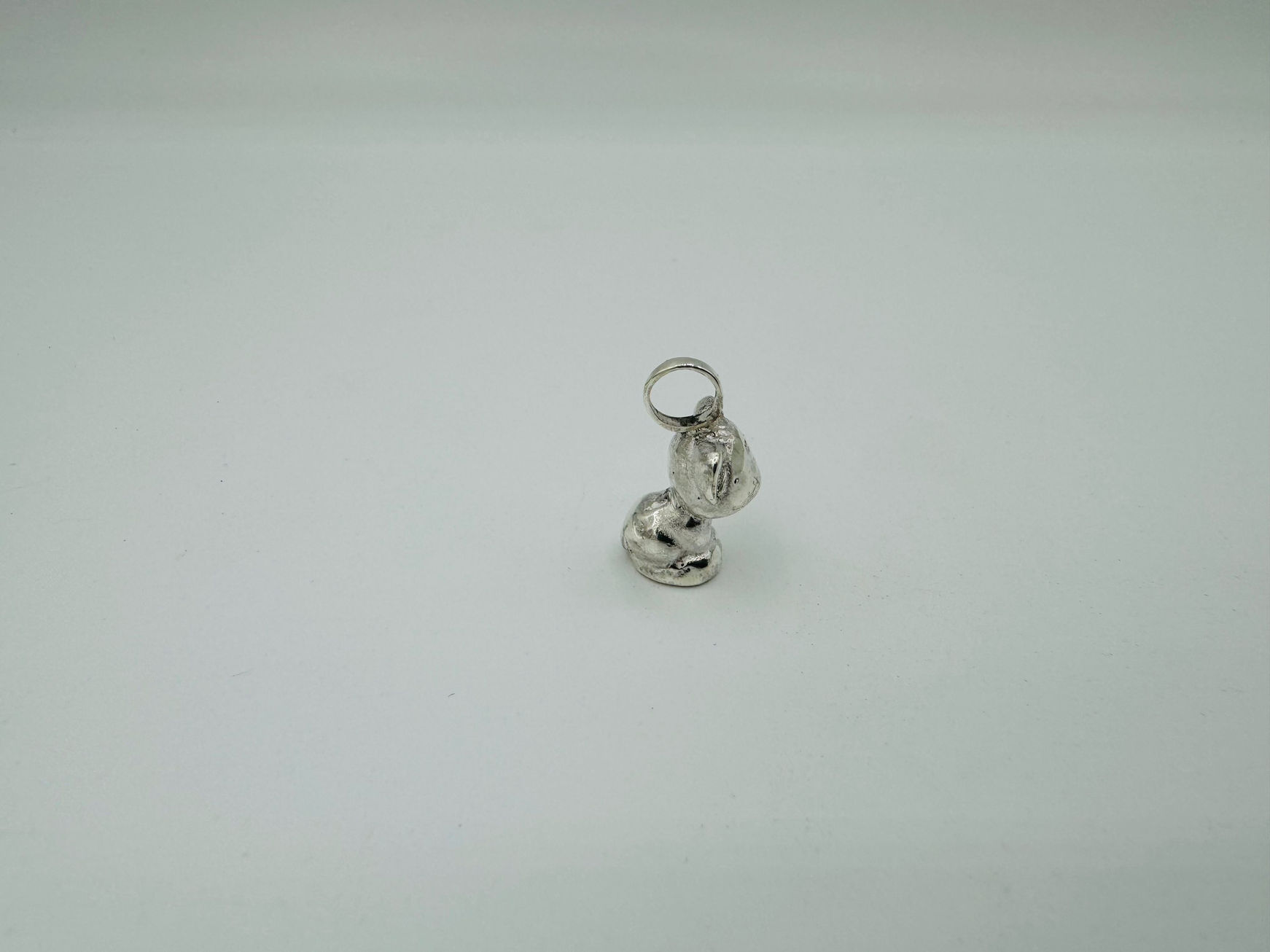 Handgemaakte zilveren 925 katje, poes, hanger, modern, subtiel, lief