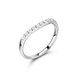 Curved Brilliant Cut Micro Set Eternity (40% Set) Ring