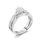 6 Claw Round Mount Channel Set Eternity Band Rings