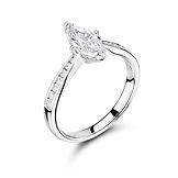 4 Claw Marques Tapered Mount Channel Set Shoulders Ring