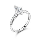 4 Claw Marques Mount Micro Set Shoulders Ring
