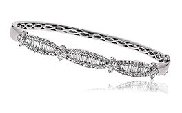 2.30ct Diamond Bangle 18k White Gold