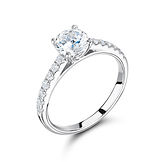 4 Claw Round Open Gallery Mount Micro Set Shoulders Ring