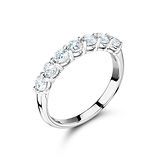 7 Brilliant Cut Stones Set In Double Gallery Mount Ring