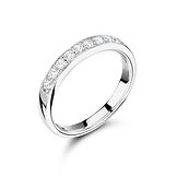 Brilliant Round Cut Grain Set Ring