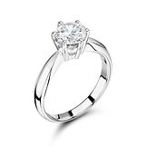 6 Claw Round Raised Closed Gallery Mount Ring