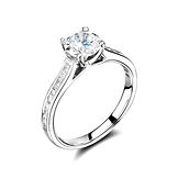 4 Claw Round Princess Cut Channel Set Shoulders Ring
