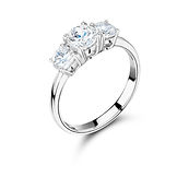Trilogy Round Stone Double Gallery Round Edge Mount Ring